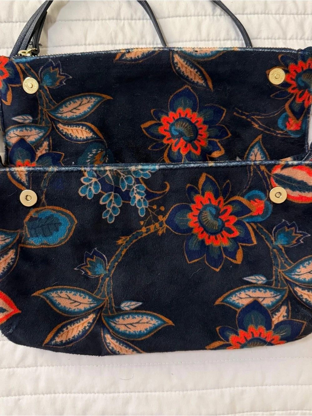 Floral Crossbody Bag in Navy